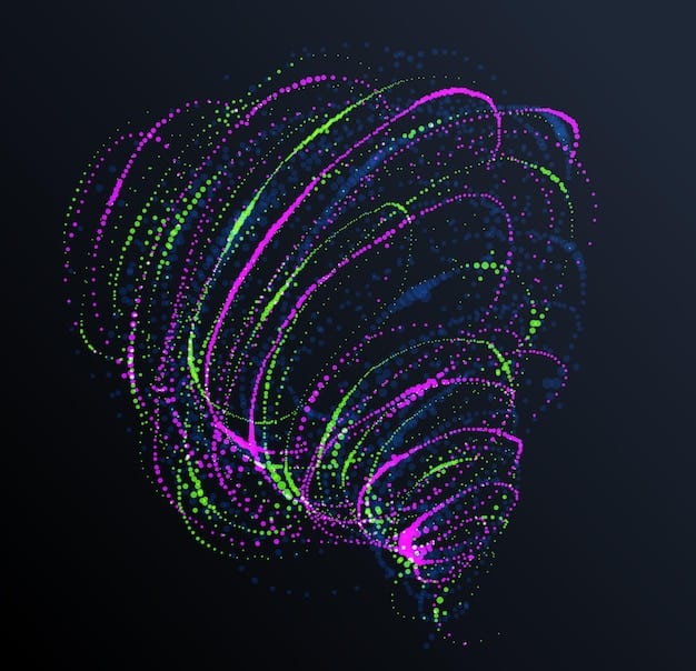 A brain scan or abstract visual representation showing active brainwaves and neural connections during REM sleep, possibly with light and dark areas symbolizing activity.