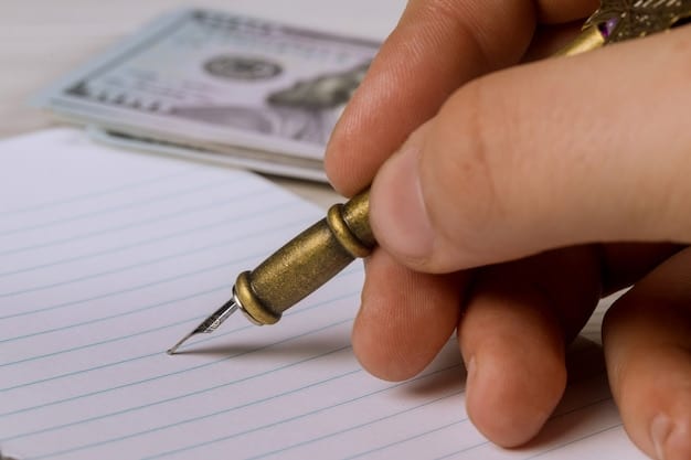A close-up of a student's hand signing a financial aid form with a pen, surrounded by various official documents, symbolizing the financial support linked to accredited educational institutions.