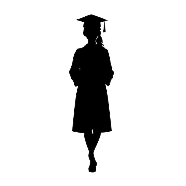 A silhouette of a student in a graduation cap and gown, standing against a backdrop of a city skyline at sunset, with abstract data flowing, symbolizing future career opportunities and the impact of STEM education.