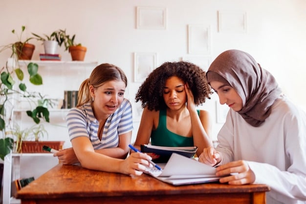 A diverse group of students in a traditional classroom setting, some taking notes, others engaged in a discussion with the professor. The atmosphere is vibrant and collaborative, emphasizing direct interaction.