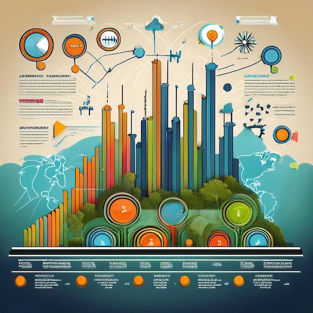 A detailed, stylized infographic showing interconnectivity between arts funding, community development, and economic growth, using modern design elements and clear data visualization.