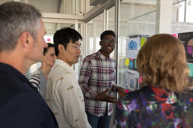 A diverse group of working professionals attending a lively workshop, focused on practical skills and collaboration, symbolizing alternative education paths.